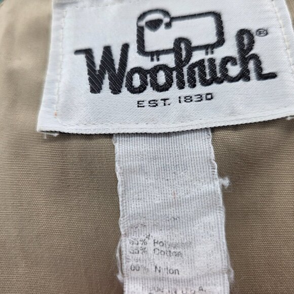 Vintage Woolrich Jacket Mens Green Parka Rain Coat Chore Hooded Large - Picture 10 of 13
